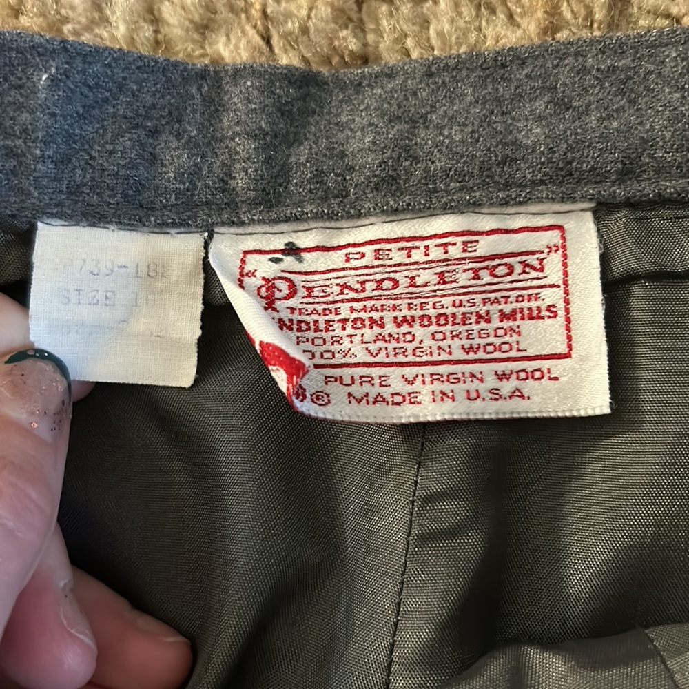 Pendleton Gray Wool Jacket Blazer With Match Pants - image 7